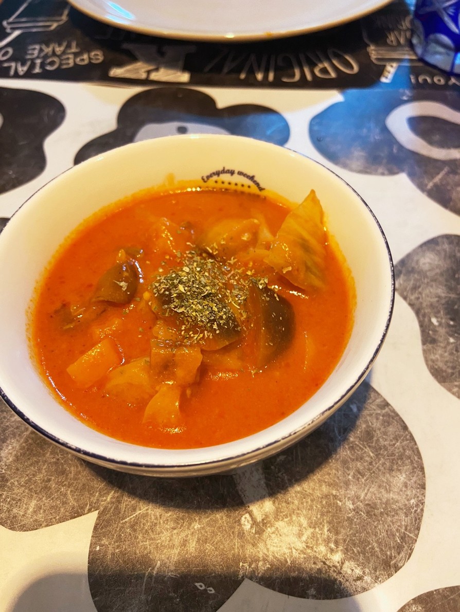 トマトジュースでmakeトマトスープ♡の画像