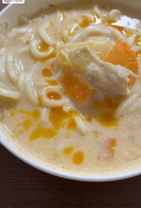 TOP5入！豚汁リメイク！豆乳担々うどん