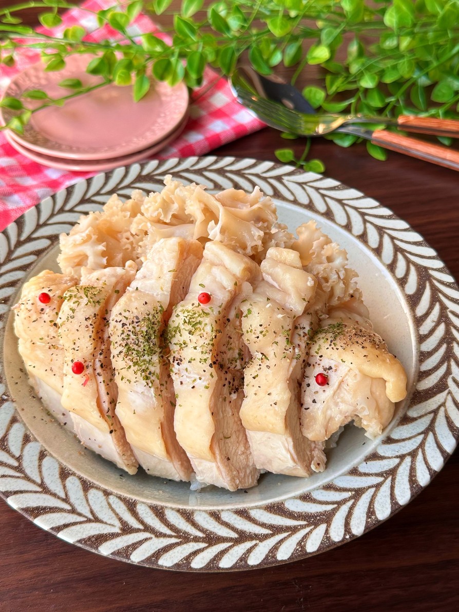 【腸活】ホホホタケと鶏胸肉のカオマンガイの画像