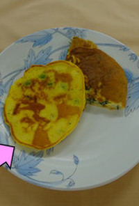 野菜パンケーキ　～かぼちゃ枝豆チーズ～