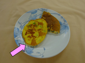 野菜パンケーキ　～かぼちゃ枝豆チーズ～の画像