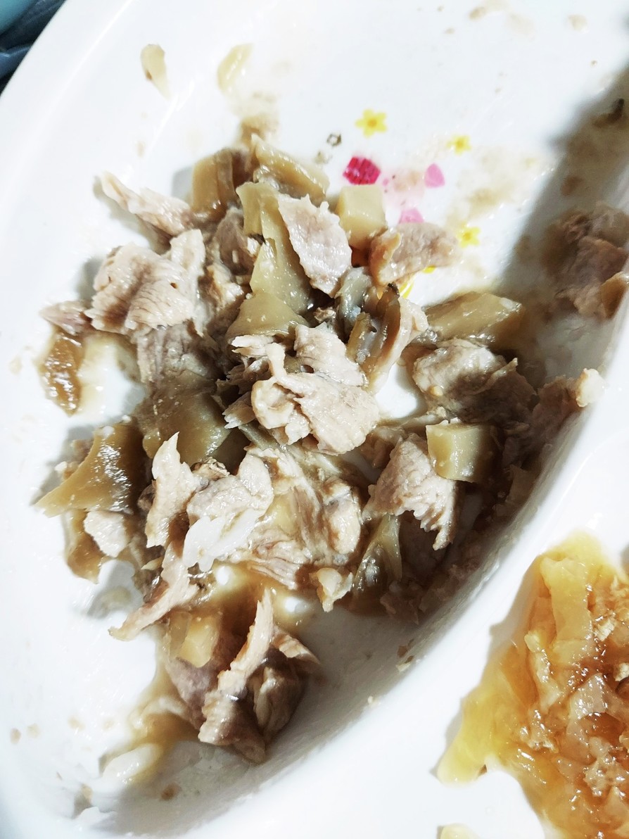 【離乳食完了期～幼児食】豚と舞茸の味噌煮の画像