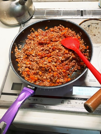 自家製ミートソースパスタの写真