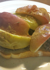 焼きりんご（果物）＆発酵あんこトースト　