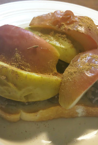 焼きりんご（果物）＆発酵あんこトースト　