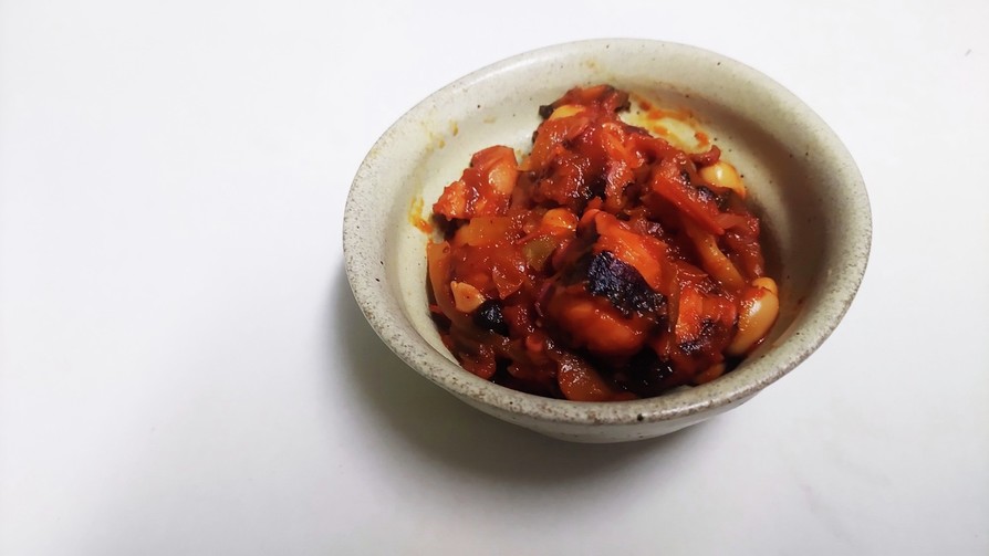 何食べ☆タコときのこのトマト煮込みの画像