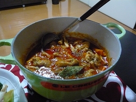 短時間で♪チキンのトマト煮込み