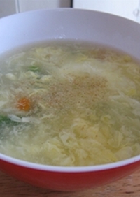 簡単☆ミックスベジ入り卵スープ(中華風)