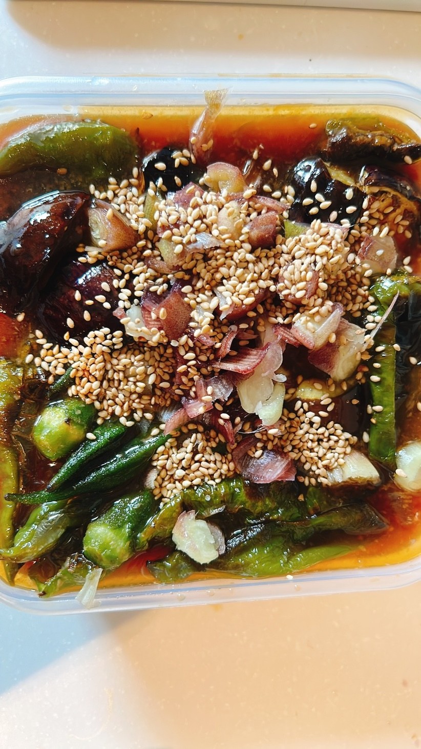 野菜の醤油麹焼き浸しの画像