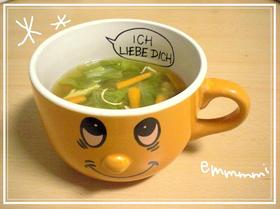 レタスと鶏肉の中華スープ