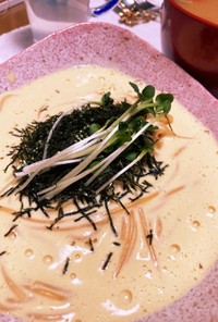 豆腐でウニクリーム風パスタ＆きのこスープ