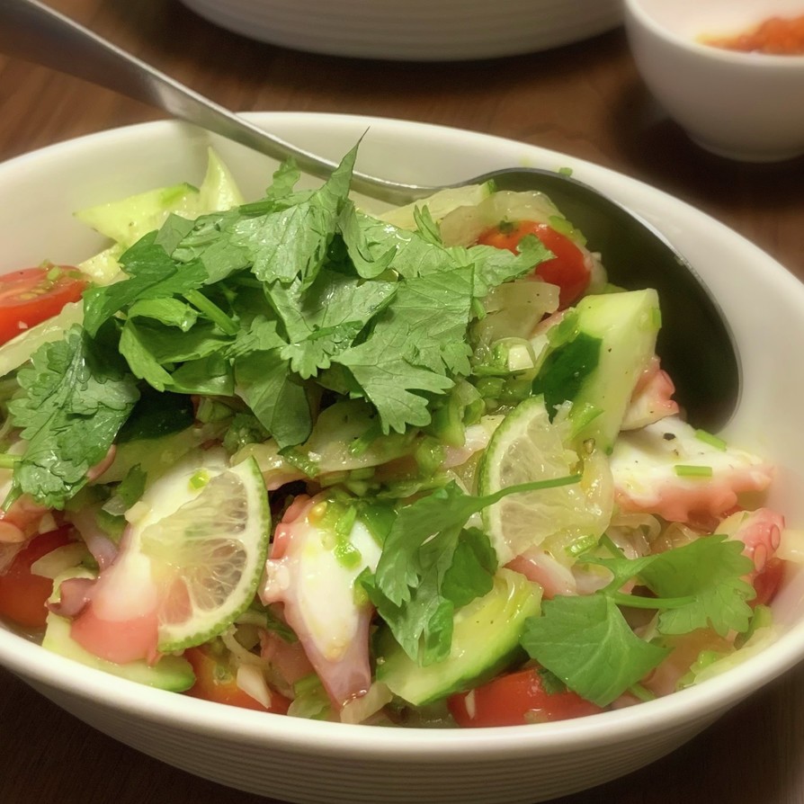 タコサラダ ライムビネガードレッシング添え レシピ