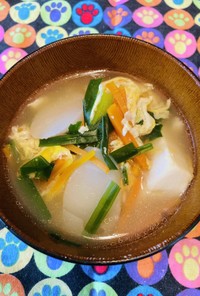 トック入り豆腐と卵のあっさり中華スープ