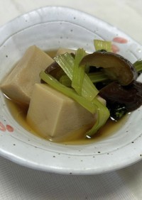 小松菜となすと高野豆腐の煮物