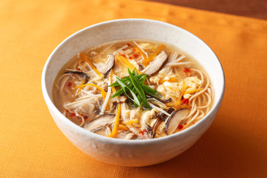 秋野菜の酸辣湯大豆麺の画像