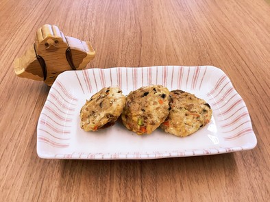 【大崎市】鶏と豆腐のつくね焼き【給食】の写真