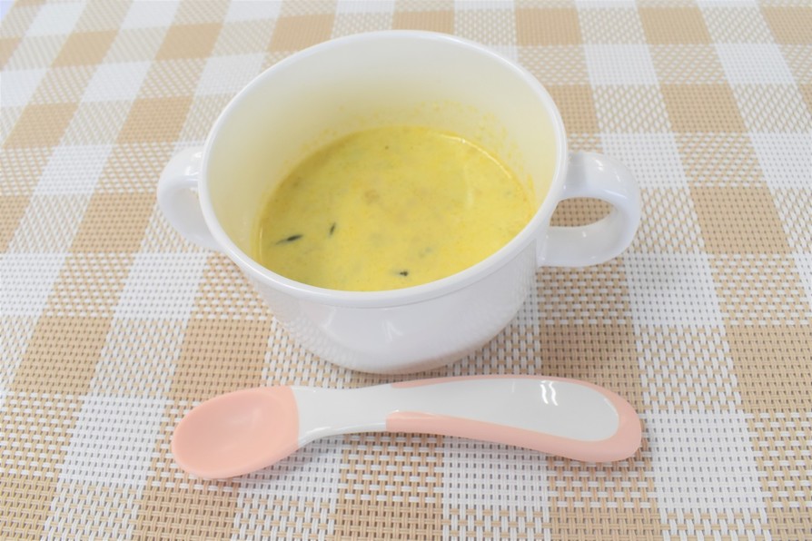 【離乳食中期以降】牛乳かぼちゃスープの画像