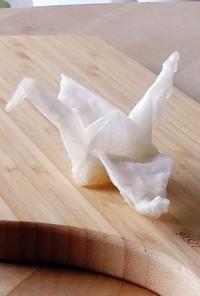 ライスペーパーで折り鶴★食べられる折り紙