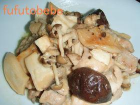 鶏肉とキノコのレモン煮込み