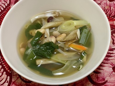 14品目の野菜スープの写真