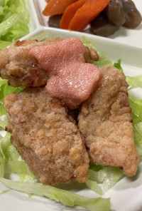 鶏胸肉竜田揚げ明太マヨソース