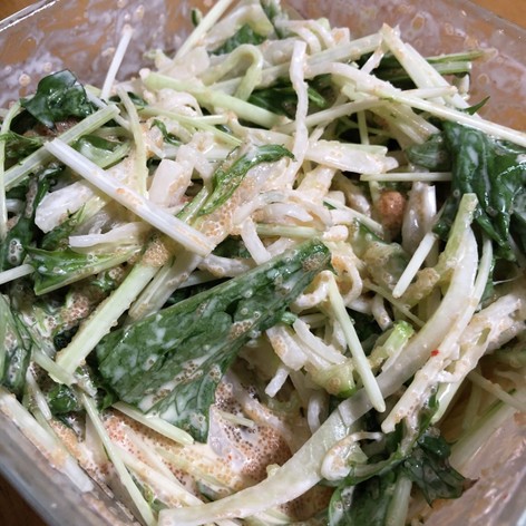 大根と水菜の明太マヨサラダ
