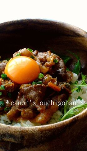 韓国風*牛肉とキムチの辛味噌ごはん