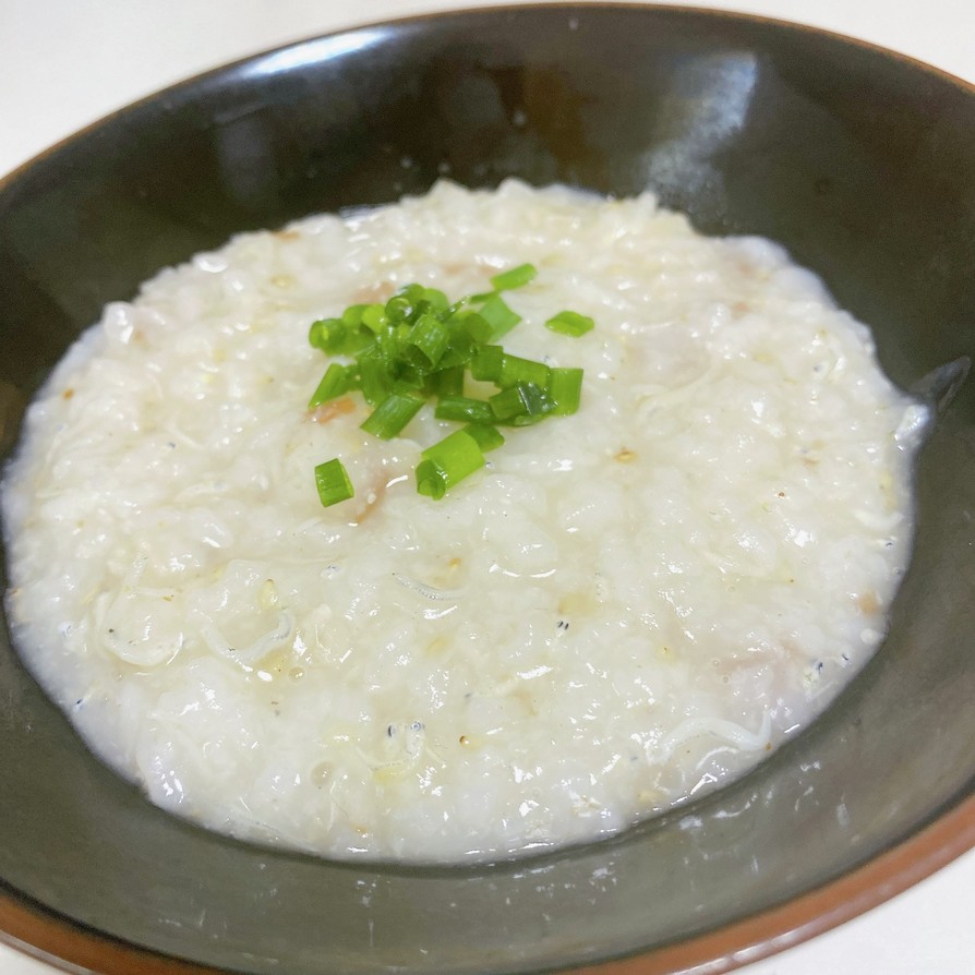 炊いたお米で簡単⭐︎じゃこ梅おかゆの画像
