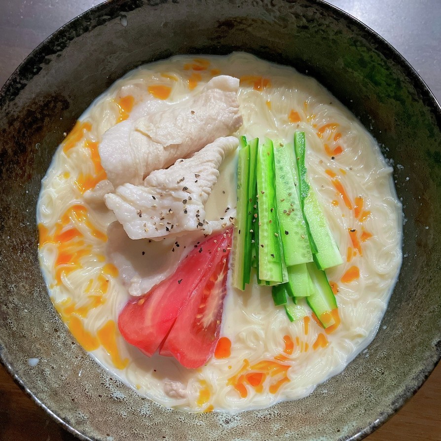 豆乳味噌素麺の画像