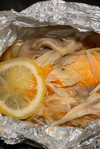 フライパンで作る鮭の包み焼き