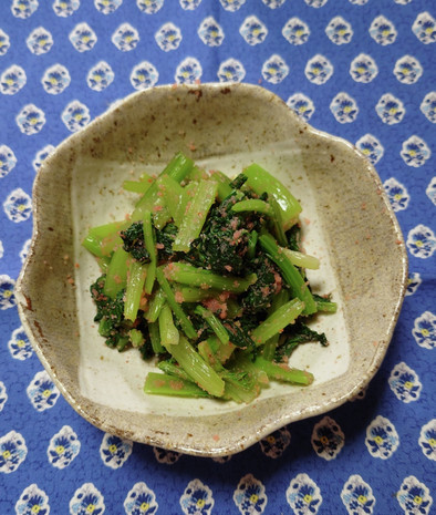 ヨウサマの減塩小松菜の明太子和えの写真