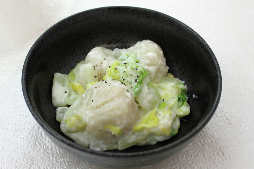 えび水餃子と白菜のクリーム煮の画像