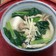 小松菜、豆腐、キノコの生姜スープ