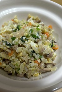 【犬用】小松菜と豚肉のチャーハン