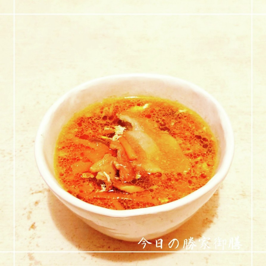 ちょいピリ豚バラとニラの韓国風スープの画像
