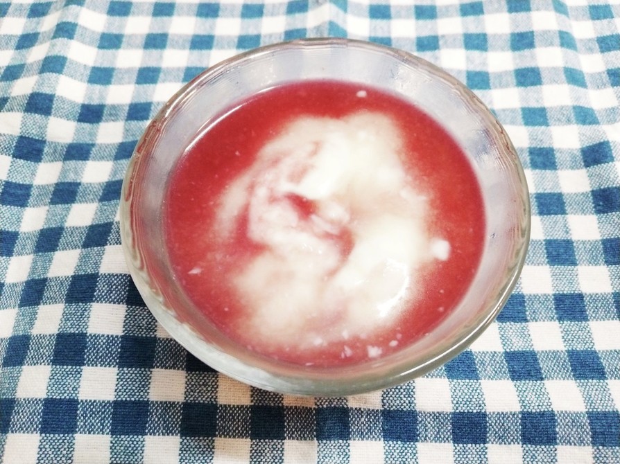 甘酒ヨーグルト…ブルーベリー黒酢入りの画像