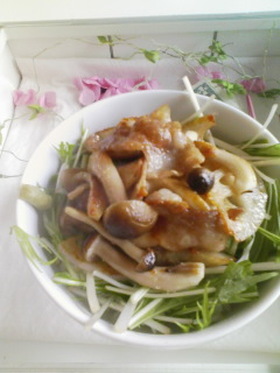 塩豚バラわさび丼♪