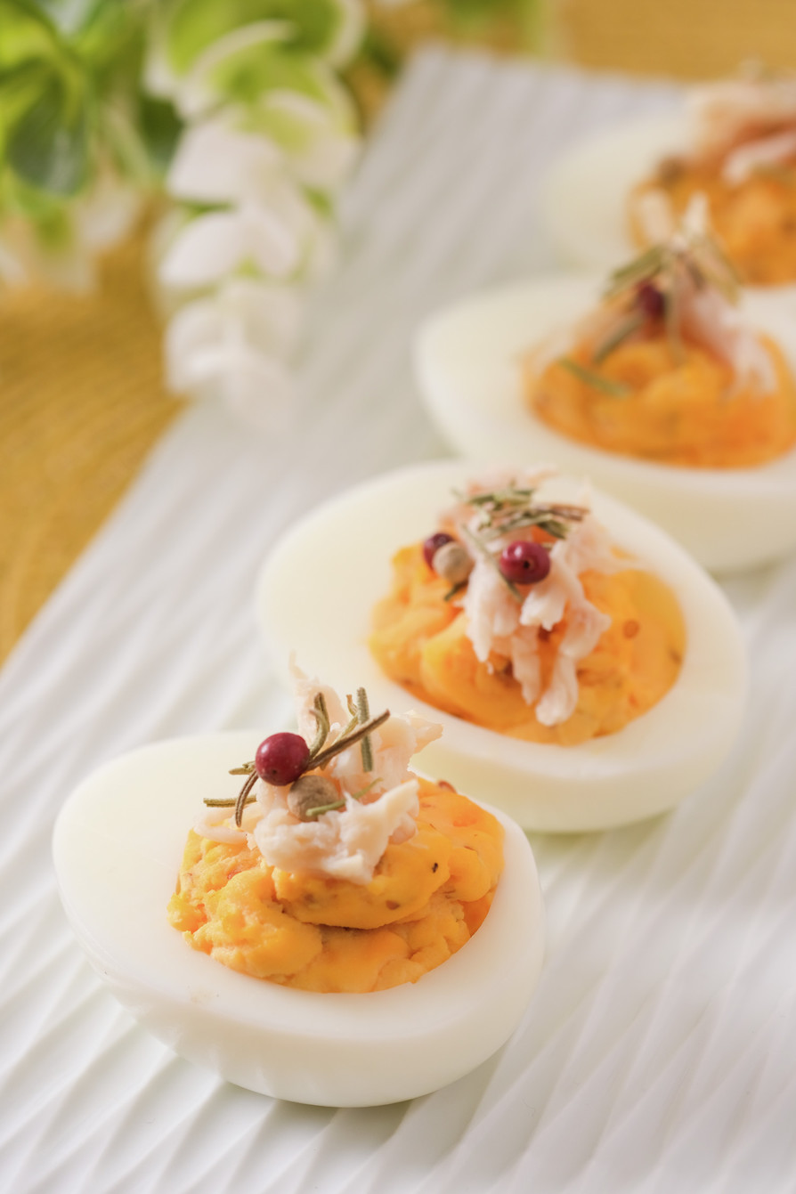 ワカモレのデビルドエッグのレシピ