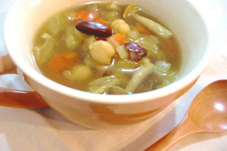 豆と野菜のヘルシーなカレースープ レシピ 作り方 By みんしる クックパッド 簡単おいしいみんなのレシピが355万品