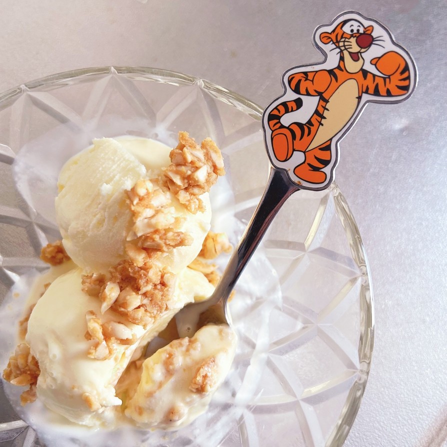 味噌&ピーナッツde塩ｷｬﾗﾒﾙ風アイスの画像