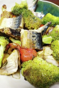 塩鯖とブロッコリーのアーリオオーリオ