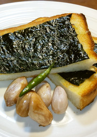 海苔山葵バタートースト　鮒寿司の飯バター