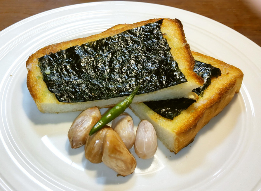 海苔山葵バタートースト　鮒寿司の飯バターの画像