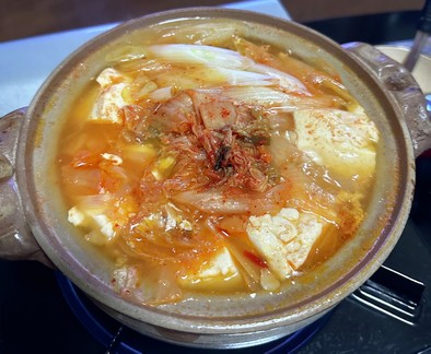 豆腐チゲ鍋(スープ)の写真