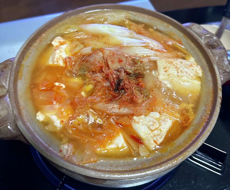 豆腐チゲ鍋(スープ)の画像
