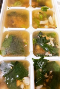 鮭ほうれん草しめじのスープ(離乳食後期)