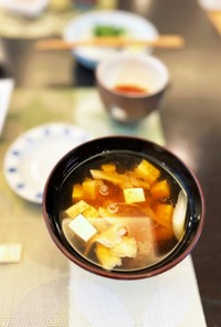 簡単#豆腐と舞茸のお味噌汁