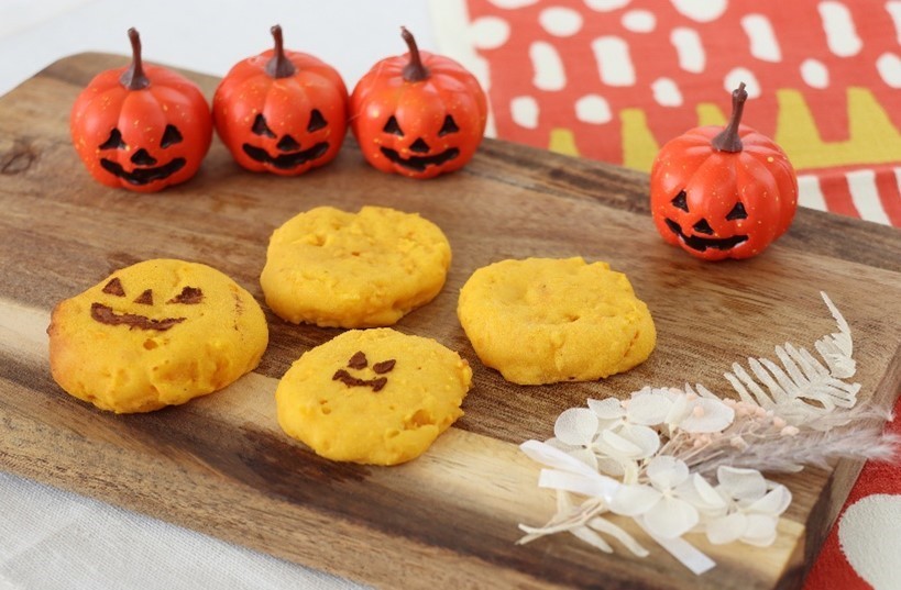 ハロウィンに！かぼちゃのしっとりクッキーの画像