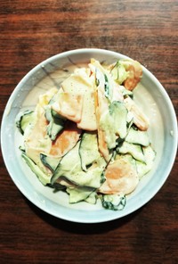 塩麹マヨネーズの生野菜サラダ
