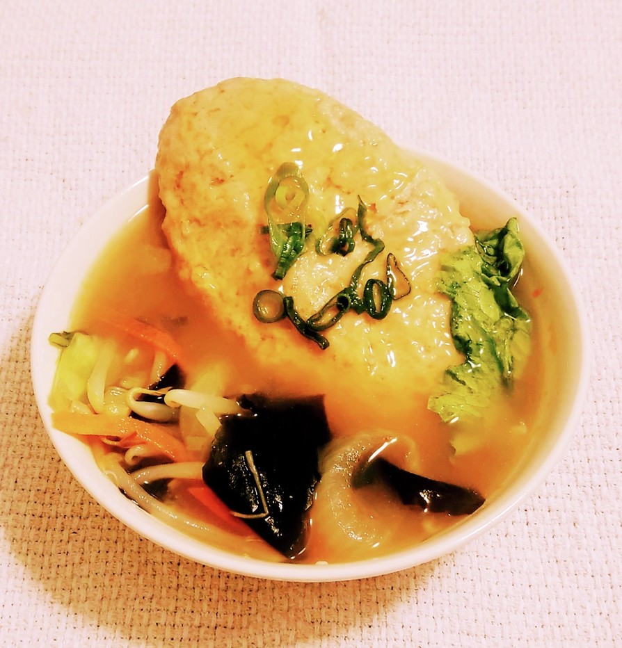 “豆腐ハンバーグみそ汁”の画像